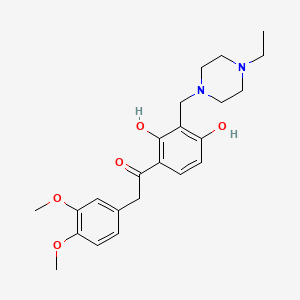 2-(3,4-Dimethoxyphenyl)-1-(3-((4-ethylpiperazin-1-yl)methyl)-2,4-dihydroxyphenyl)ethanone