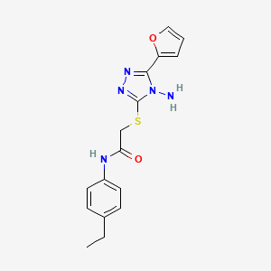 2-{[4-amino-5-(furan-2-yl)-4H-1,2,4-triazol-3-yl]sulfanyl}-N-(4-ethylphenyl)acetamide