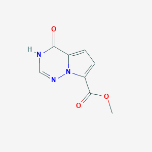 molecular formula C8H7N3O3 B2684318 methyl 4-oxo-3H,4H-pyrrolo[2,1-f][1,2,4]triazine-7-carboxylate CAS No. 1909305-94-7