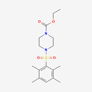 molecular formula C17H26N2O4S B2684326 ETHYL 4-(2,3,5,6-TETRAMETHYLBENZENESULFONYL)PIPERAZINE-1-CARBOXYLATE CAS No. 914234-56-3