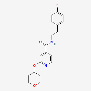 molecular formula C19H21FN2O3 B2684359 N-[2-(4-fluorophenyl)ethyl]-2-(oxan-4-yloxy)pyridine-4-carboxamide CAS No. 2034447-66-8