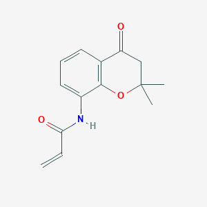B2684366 N-(2,2-Dimethyl-4-oxo-3H-chromen-8-yl)prop-2-enamide CAS No. 2361656-89-3