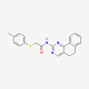 molecular formula C21H19N3OS B2684369 N-(5,6-dihydrobenzo[h]quinazolin-2-yl)-2-(4-methylphenyl)sulfanylacetamide CAS No. 339278-12-5