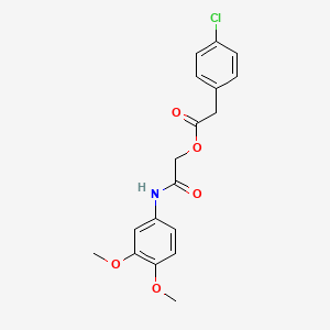 molecular formula C18H18ClNO5 B2684384 [2-(3,4-Dimethoxyanilino)-2-oxoethyl] 2-(4-chlorophenyl)acetate CAS No. 1003101-73-2
