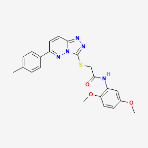 molecular formula C22H21N5O3S B2684407 N-(2,5-dimethoxyphenyl)-2-((6-(p-tolyl)-[1,2,4]triazolo[4,3-b]pyridazin-3-yl)thio)acetamide CAS No. 894063-98-0