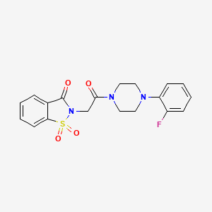 2-[2-[4-(2-Fluorophenyl)-1-piperazinyl]-2-oxoethyl]-1,1-dioxo-1,2-benzothiazol-3-one