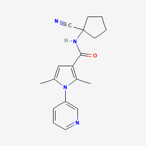 N-(1-cyanocyclopentyl)-2,5-dimethyl-1-(pyridin-3-yl)-1H-pyrrole-3-carboxamide