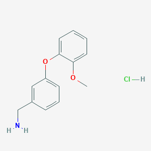molecular formula C14H16ClNO2 B2684463 3-(2-Methoxyphenoxy)benzylamine hydrochloride CAS No. 1171099-72-1