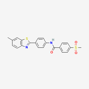 N-(4-(6-methylbenzo[d]thiazol-2-yl)phenyl)-4-(methylsulfonyl)benzamide