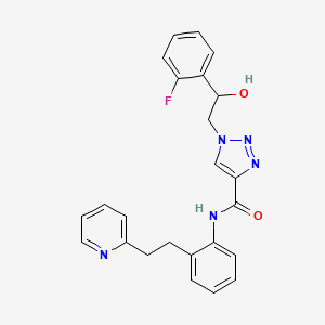 1-(2-(2-fluorophenyl)-2-hydroxyethyl)-N-(2-(2-(pyridin-2-yl)ethyl)phenyl)-1H-1,2,3-triazole-4-carboxamide