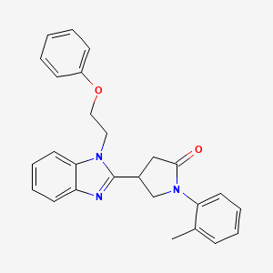 4-(1-(2-phenoxyethyl)-1H-benzo[d]imidazol-2-yl)-1-(o-tolyl)pyrrolidin-2-one