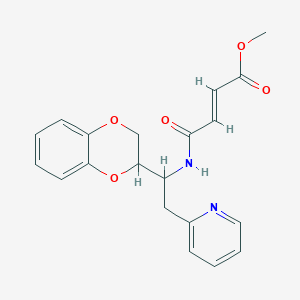 Methyl (E)-4-[[1-(2,3-dihydro-1,4-benzodioxin-3-yl)-2-pyridin-2-ylethyl]amino]-4-oxobut-2-enoate