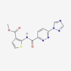 methyl 2-(6-(1H-1,2,4-triazol-1-yl)pyridazine-3-carboxamido)thiophene-3-carboxylate