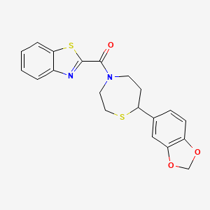 (7-(Benzo[d][1,3]dioxol-5-yl)-1,4-thiazepan-4-yl)(benzo[d]thiazol-2-yl)methanone