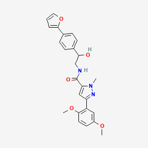 3-(2,5-dimethoxyphenyl)-N-{2-[4-(furan-2-yl)phenyl]-2-hydroxyethyl}-1-methyl-1H-pyrazole-5-carboxamide