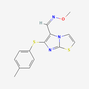 6-[(4-methylphenyl)sulfanyl]imidazo[2,1-b][1,3]thiazole-5-carbaldehyde O-methyloxime