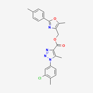 [5-methyl-2-(4-methylphenyl)-1,3-oxazol-4-yl]methyl 1-(3-chloro-4-methylphenyl)-5-methyl-1H-1,2,3-triazole-4-carboxylate