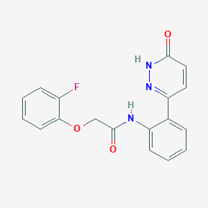 2-(2-fluorophenoxy)-N-(2-(6-oxo-1,6-dihydropyridazin-3-yl)phenyl)acetamide