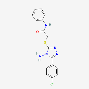2-{[4-amino-5-(4-chlorophenyl)-4H-1,2,4-triazol-3-yl]sulfanyl}-N-phenylacetamide