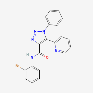 molecular formula C20H14BrN5O B2684560 N-(2-bromophenyl)-1-phenyl-5-(pyridin-2-yl)-1H-1,2,3-triazole-4-carboxamide CAS No. 1396767-81-9