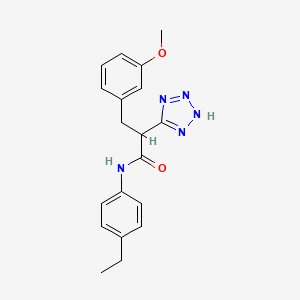 N-(4-ethylphenyl)-3-(3-methoxyphenyl)-2-(2H-tetrazol-5-yl)propanamide