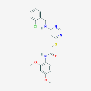 2-((6-((2-chlorobenzyl)amino)pyrimidin-4-yl)thio)-N-(2,4-dimethoxyphenyl)acetamide