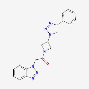 2-(1H-benzo[d][1,2,3]triazol-1-yl)-1-(3-(4-phenyl-1H-1,2,3-triazol-1-yl)azetidin-1-yl)ethanone