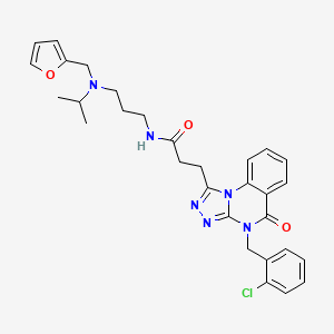 3-[4-(2-chlorobenzyl)-5-oxo-4,5-dihydro[1,2,4]triazolo[4,3-a]quinazolin-1-yl]-N-{3-[(2-furylmethyl)(isopropyl)amino]propyl}propanamide