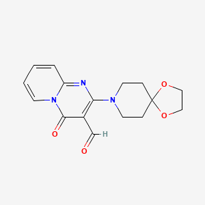 2-(1,4-dioxa-8-azaspiro[4.5]dec-8-yl)-4-oxo-4H-pyrido[1,2-a]pyrimidine-3-carbaldehyde
