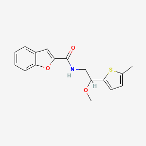 N-(2-methoxy-2-(5-methylthiophen-2-yl)ethyl)benzofuran-2-carboxamide