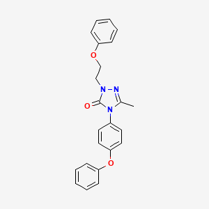 molecular formula C23H21N3O3 B2684590 5-Methyl-2-(2-phenoxyethyl)-4-(4-phenoxyphenyl)-1,2,4-triazol-3-one CAS No. 860784-89-0
