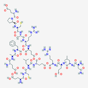 molecular formula C84H130N24O32S2 B026846 Prothrombin precursor (13-29) CAS No. 105931-25-7