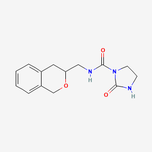 molecular formula C14H17N3O3 B2684617 N-(isochroman-3-ylmethyl)-2-oxoimidazolidine-1-carboxamide CAS No. 2034475-10-8