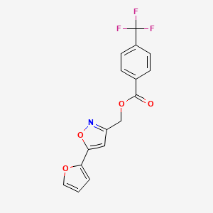 [5-(Furan-2-yl)-1,2-oxazol-3-yl]methyl 4-(trifluoromethyl)benzoate