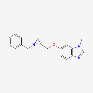 molecular formula C18H19N3O B2684623 6-[(1-Benzylaziridin-2-yl)methoxy]-1-methylbenzimidazole CAS No. 2411277-64-8