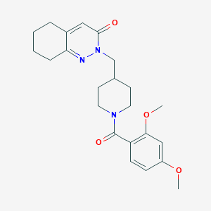 molecular formula C23H29N3O4 B2684625 2-[[1-(2,4-Dimethoxybenzoyl)piperidin-4-yl]methyl]-5,6,7,8-tetrahydrocinnolin-3-one CAS No. 2309571-93-3