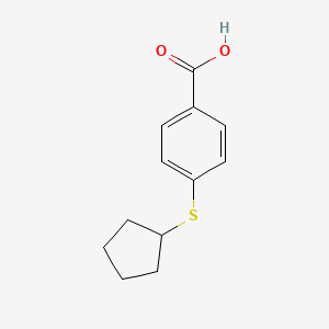 molecular formula C12H14O2S B2684634 4-(Cyclopentylsulfanyl)benzoic acid CAS No. 855198-83-3
