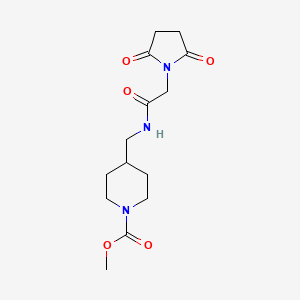 B2684663 Methyl 4-((2-(2,5-dioxopyrrolidin-1-yl)acetamido)methyl)piperidine-1-carboxylate CAS No. 1234994-28-5
