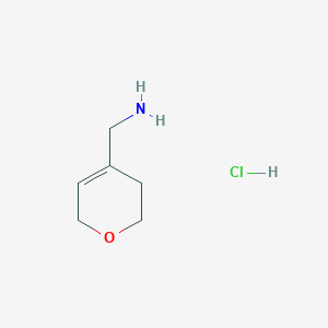 molecular formula C6H12ClNO B2684669 (3,6-dihydro-2H-pyran-4-yl)methanamine hydrochloride CAS No. 1864016-52-3