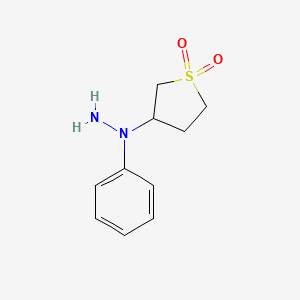 molecular formula C10H14N2O2S B2684708 1-(1,1-dioxidotetrahydrothien-3-yl)-1-phenylhydrazine CAS No. 14530-12-2