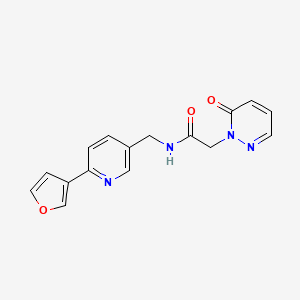 molecular formula C16H14N4O3 B2684721 N-((6-(furan-3-yl)pyridin-3-yl)methyl)-2-(6-oxopyridazin-1(6H)-yl)acetamide CAS No. 2034560-89-7