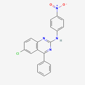 molecular formula C20H13ClN4O2 B2684732 6-chloro-N-(4-nitrophenyl)-4-phenylquinazolin-2-amine CAS No. 331841-31-7