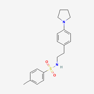 B2684739 4-methyl-N-(4-(pyrrolidin-1-yl)phenethyl)benzenesulfonamide CAS No. 953999-99-0