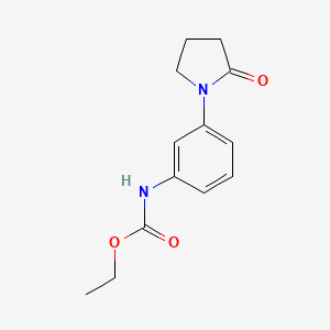 molecular formula C13H16N2O3 B2684752 ethyl N-[3-(2-oxopyrrolidin-1-yl)phenyl]carbamate CAS No. 923103-82-6