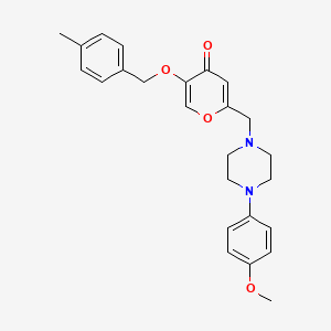 2-[[4-(4-Methoxyphenyl)piperazin-1-yl]methyl]-5-[(4-methylphenyl)methoxy]pyran-4-one
