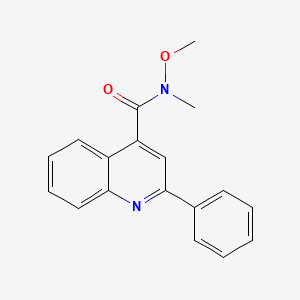 molecular formula C18H16N2O2 B2684798 N-Methoxy-N-methyl-2-phenylquinoline-4-carboxamide CAS No. 894789-64-1