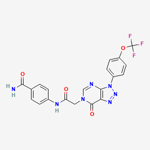 4-(2-(7-oxo-3-(4-(trifluoromethoxy)phenyl)-3H-[1,2,3]triazolo[4,5-d]pyrimidin-6(7H)-yl)acetamido)benzamide