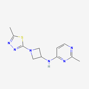 2-Methyl-N-[1-(5-methyl-1,3,4-thiadiazol-2-yl)azetidin-3-yl]pyrimidin-4-amine