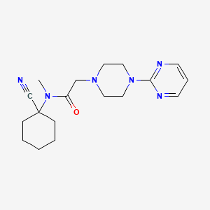 molecular formula C18H26N6O B2684804 N-(1-cyanocyclohexyl)-N-methyl-2-(4-pyrimidin-2-ylpiperazin-1-yl)acetamide CAS No. 875527-97-2