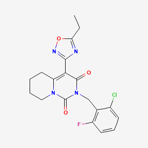 2-(2-chloro-6-fluorobenzyl)-4-(5-ethyl-1,2,4-oxadiazol-3-yl)-5,6,7,8-tetrahydro-1H-pyrido[1,2-c]pyrimidine-1,3(2H)-dione